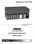 Altinex Distribution Amplifier DA1506RT User`s guide