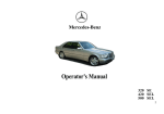 Mercedes-Benz 420 SEL Operator`s manual