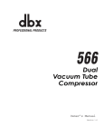 dbx 566 Owner`s manual