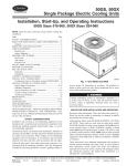 Carrier SINGLE PACKAGED ELECTRIC COOLING UNITS 50GX Operating instructions