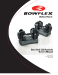 Bowflex 220 DUMBBELLS Owner`s manual