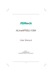 ASROCK ALIVENF5SLI-1394 User manual