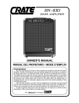 Crate BX-4115 Owner`s manual