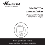 Memorex MMP8570A User`s guide
