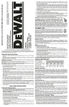 DeWalt DW9109 Instruction manual