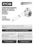Ryobi RY09460 Operator`s manual