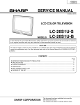 Sharp LC-20S2US Service manual