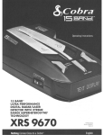Cobra 15 BAND XRS 9670 Owner`s manual