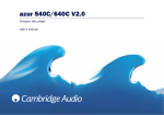 Cambridge Audio 540c User`s manual