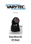 Varytec Easy Move XS HP Wash User manual