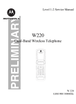 Motorola W220 - Cell Phone - GSM Service manual