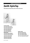 Zenith HYDROTAP 38291 Operating instructions