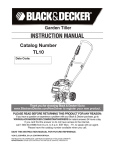 Black & Decker TL10 Instruction manual