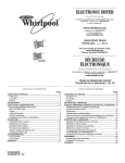 Whirlpool WGD9550WW Use & care guide