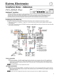 Extron electronics PVS 204SA Installation manual