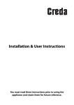 Installation & User Instructions