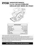 Ryobi RY6201 Operator`s manual