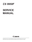 Canon CanoScan 9950F Service manual