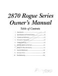 Cruisers Yachts 2870 rogue series Owner`s manual