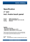 DMC Analog Resistive Touchscreen ATP/AST Series Specifications
