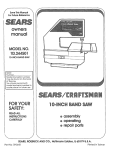 Sears 113.244501 Owner`s manual