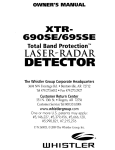 Whistler XTR-310 Owner`s manual