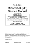 ALESIS MidiVerb 3 (M3) Service Manual