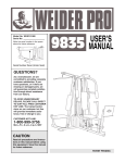 Weider Pro 180 User`s manual