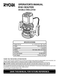 Ryobi R161 Operator`s manual