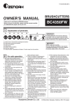 Zenoah BC4350FW Owner`s manual