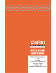 Clarion APX490M Installation manual