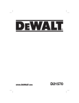 DeWalt D21570 Instruction manual