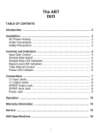 Art DIO Specifications