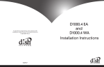 Dish Network D1000.4 WA Installation guide