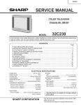 Sharp 32C230 Service manual