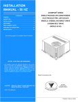 Unitary products group D1EB060 Installation manual