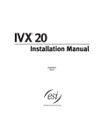 ESI IVX 20 Installation manual