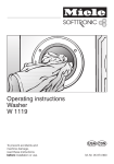 Miele W 1119 Operating instructions