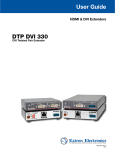 Extron electronics DTP DVI 330 User guide