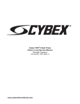 CYBEX VR3 Chest Press Service manual