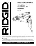 RIDGID R7110 Operator`s manual