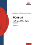 RAD Data comm FOM-40 Specifications