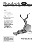Reebok Fitness RBEL73580 User`s manual