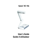 Epson ELPDC10s Document Camera - DC-10s Document Camera User`s guide