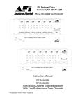 American Fibertek RT-94885SL Instruction manual