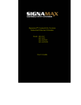 SignaMax 065-1167 User`s guide