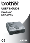 Brother FAX-2440C User`s guide