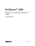 Data Technology PRO MASTER 2500 User manual