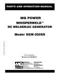 MULTIQUIP SGW-250SS Specifications