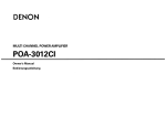 Denon POA-3012CI - Multi-Zone Audio Distribution Power Amplifier Owner`s manual